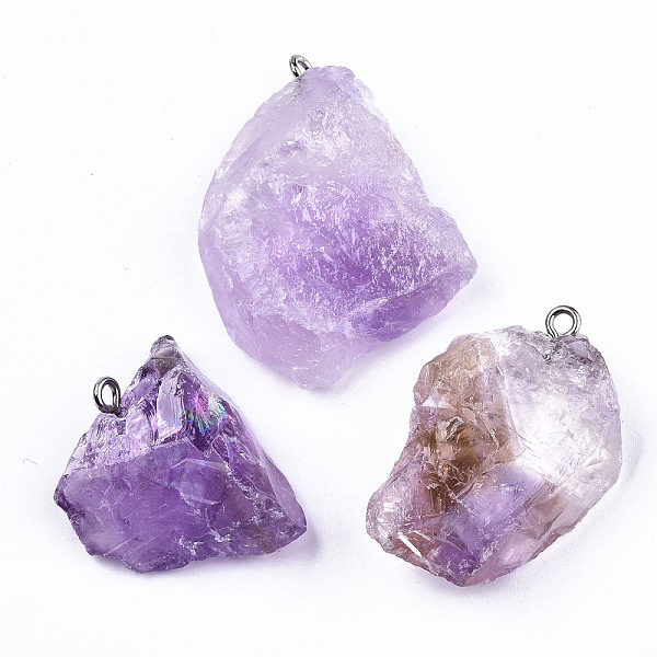 PandaHall Natural Amethyst Pendants, Rough Raw Stone, with 304 Stainless Steel Loops, Nuggets, 25~45x20~31x10~20mm, Hole: 2mm Amethyst...
PandaHall Natural Amethyst Pendants, Rough Raw Stone, with 304 Stainless Steel Loops, Nuggets, 25~45x20~31x10~20mm, Hole: 2mm Amethyst...