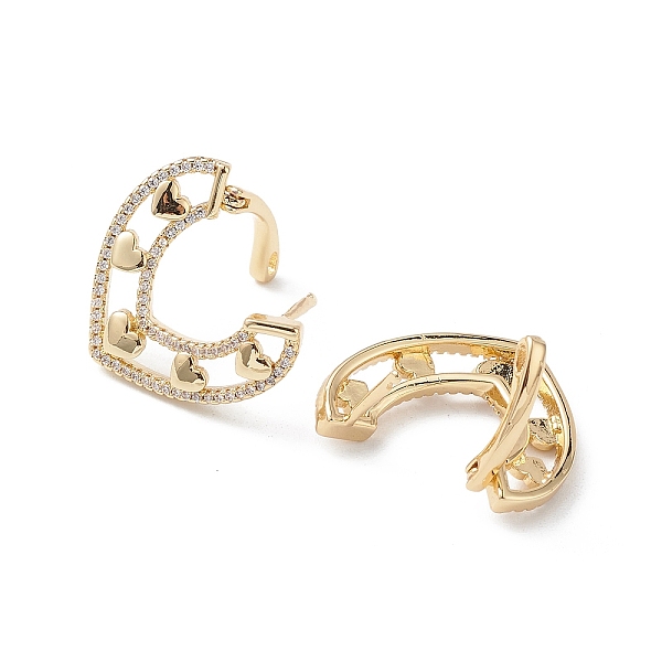 PandaHall Heart Cubic Zirconia Hoop Earrings, Real 16K Gold Plated Brass Jewelry for Women, Clear, 22x24.5x12mm, Pin: 1.2mm Cubic Zirconia...
PandaHall Heart Cubic Zirconia Hoop Earrings, Real 16K Gold Plated Brass Jewelry for Women, Clear, 22x24.5x12mm, Pin: 1.2mm Cubic Zirconia...