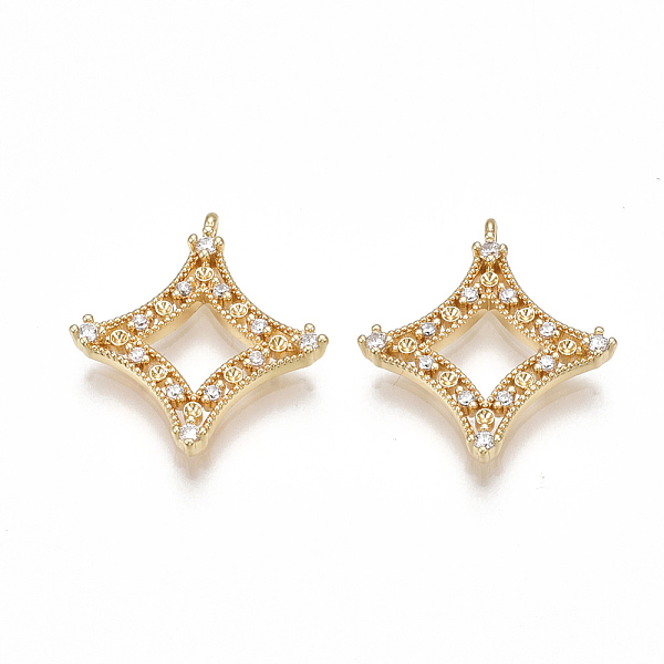 PandaHall Brass Pendant Rhinestone Settings, with Cubic Zirconia, Rhombus, Clear, Nickel Free, Real 18K Gold Plated, Fit for 0.5mm...
PandaHall Brass Pendant Rhinestone Settings, with Cubic Zirconia, Rhombus, Clear, Nickel Free, Real 18K Gold Plated, Fit for 0.5mm...