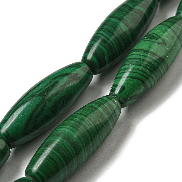 PandaHall Synthetic Malachite Beads Strands, Oval, 30~31x10.5~11mm, Hole: 1mm, about 13pcs/strand, 15.55''(39.5cm) Malachite Oval
PandaHall Synthetic Malachite Beads Strands, Oval, 30~31x10.5~11mm, Hole: 1mm, about 13pcs/strand, 15.55''(39.5cm) Malachite Oval