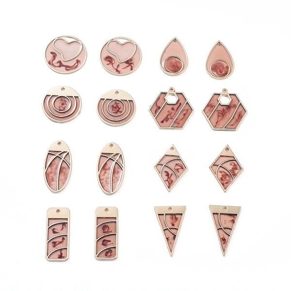 PandaHall Epoxy Resin Pendants, with Golden Tone Alloy Findings, Flat Round with Star & Hexagon & Inverted Triangle & Rectangle & teardrop..., Red
PandaHall Epoxy Resin Pendants, with Golden Tone Alloy Findings, Flat Round with Star & Hexagon & Inverted Triangle & Rectangle & teardrop..., Red