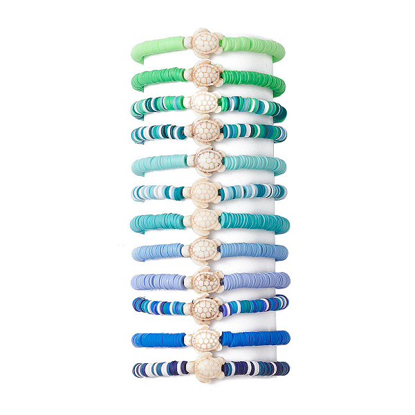 PandaHall 12Pcs 12 Color Polymer Clay Heishi Surfer Stretch Bracelets Set, Dyed Synthetic Turquoise Sea Turtle Stackable Bracelets, Mixed..., Multicolor
PandaHall 12Pcs 12 Color Polymer Clay Heishi Surfer Stretch Bracelets Set, Dyed Synthetic Turquoise Sea Turtle Stackable Bracelets, Mixed..., Multicolor