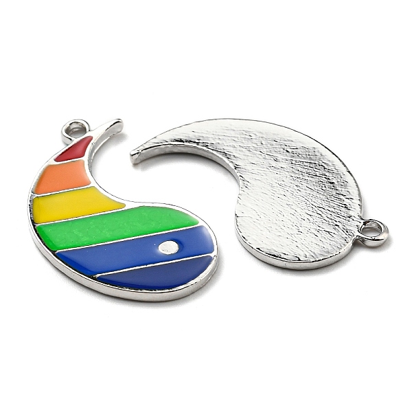 PandaHall Alloy Enamel Split Pendants, Platinum, Flat Round with Yin Yang Charm, Colorful, 32x18.5x1.5mm, Hole: 2mm, 2pcs/set Alloy+Enamel..., Multicolor
PandaHall Alloy Enamel Split Pendants, Platinum, Flat Round with Yin Yang Charm, Colorful, 32x18.5x1.5mm, Hole: 2mm, 2pcs/set Alloy+Enamel..., Multicolor