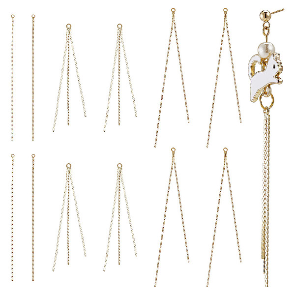 PandaHall SUNNYCLUE 1 Box 12Pcs 3 Style Real 18K Gold Plated Earring Findings Brass Tassel Chain Earring Chains Long Chain Tassel Big Charm...
PandaHall SUNNYCLUE 1 Box 12Pcs 3 Style Real 18K Gold Plated Earring Findings Brass Tassel Chain Earring Chains Long Chain Tassel Big Charm...
