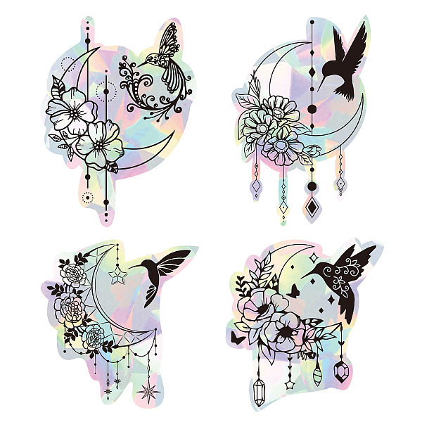 PandaHall 4Pcs 4 Patterns PVC Colored Laser Stained Window Film Adhesive Static Stickers, Electrostatic Window Stickers, Hummingbird Pattern...
PandaHall 4Pcs 4 Patterns PVC Colored Laser Stained Window Film Adhesive Static Stickers, Electrostatic Window Stickers, Hummingbird Pattern...