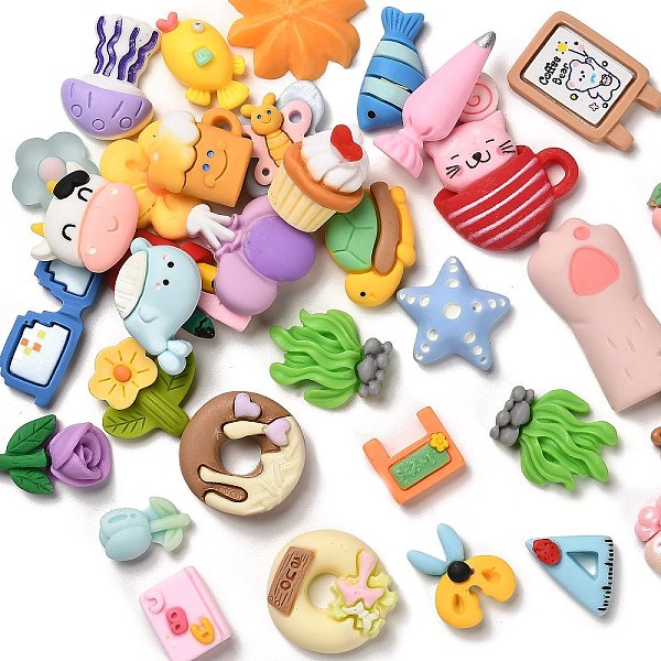 PandaHall Frosted Resin Decoden Cabochons, Cat Shape/Fish/Donut, Mixed Shapes, Mixed Color, 12~37x10~37.5x4~10mm Resin Mixed Shapes..., Multicolor
PandaHall Frosted Resin Decoden Cabochons, Cat Shape/Fish/Donut, Mixed Shapes, Mixed Color, 12~37x10~37.5x4~10mm Resin Mixed Shapes..., Multicolor