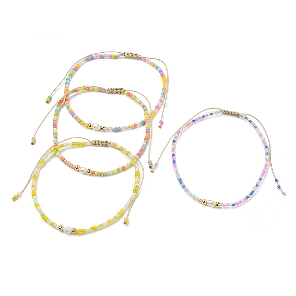 PandaHall Natural Pearl & Seed & Brass Braided Bead Bracelets, Adjustable Bracelet, Mixed Color, Inner Diameter: 2-1/8~3-1/2 inch(5.5~9cm)..., Multicolor
PandaHall Natural Pearl & Seed & Brass Braided Bead Bracelets, Adjustable Bracelet, Mixed Color, Inner Diameter: 2-1/8~3-1/2 inch(5.5~9cm)..., Multicolor