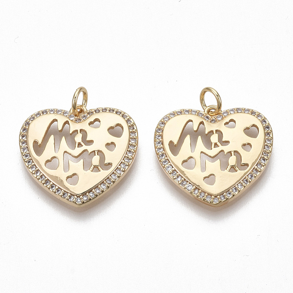 PandaHall Brass Micro Pave Clear Cubic Zirconia Pendants, for Mother's Day, Heart with Word MaMa, Nickel Free, Real 18K Gold Plated...
PandaHall Brass Micro Pave Clear Cubic Zirconia Pendants, for Mother's Day, Heart with Word MaMa, Nickel Free, Real 18K Gold Plated...
