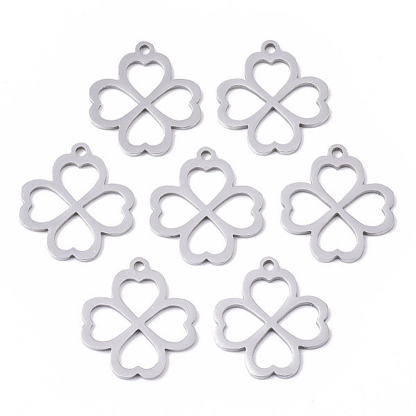 PandaHall 201 Stainless Steel Pendants, Laser Cut, Clover, Stainless Steel Color, 18x16x1mm, Hole: 1.4mm 201 Stainless Steel Clover
PandaHall 201 Stainless Steel Pendants, Laser Cut, Clover, Stainless Steel Color, 18x16x1mm, Hole: 1.4mm 201 Stainless Steel Clover