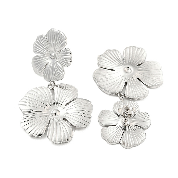 PandaHall 304 Stainless Steel Earring Findings, Flower, Platinum, 50.5x28mm 304 Stainless Steel Flower
PandaHall 304 Stainless Steel Earring Findings, Flower, Platinum, 50.5x28mm 304 Stainless Steel Flower