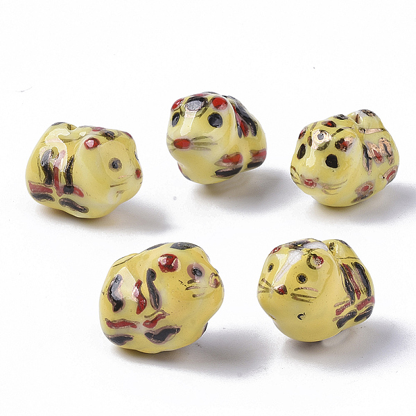 PandaHall Handmade Porcelain Beads, Ornamental with Gold, Mouse, Gold, 13.5x17~18x12mm, Hole: 1.6mm Porcelain Mouse Gold
PandaHall Handmade Porcelain Beads, Ornamental with Gold, Mouse, Gold, 13.5x17~18x12mm, Hole: 1.6mm Porcelain Mouse Gold