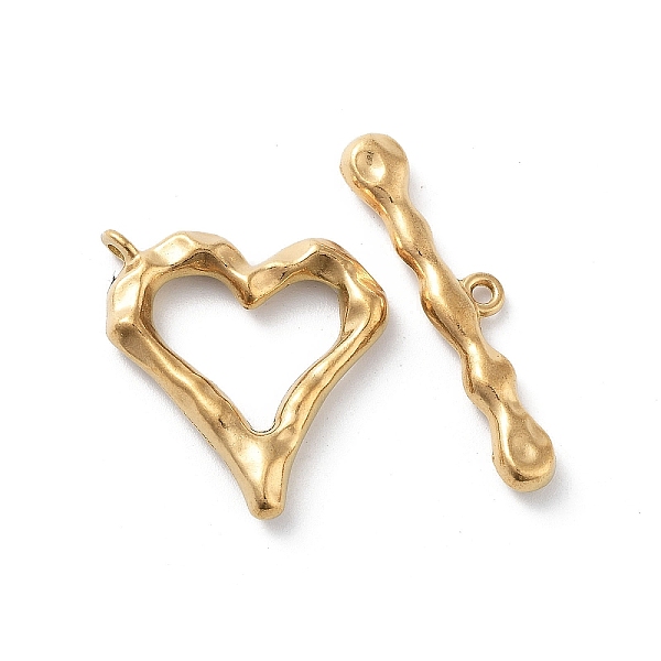 PandaHall Ion Plating(IP) 304 Stainless Steel Toggle Clasps, Heart, Real 18K Gold Plated, 22x21x4mm, Hole: 1.6mm, Bar: 7x30x3.5, Hole: 1.4mm...
PandaHall Ion Plating(IP) 304 Stainless Steel Toggle Clasps, Heart, Real 18K Gold Plated, 22x21x4mm, Hole: 1.6mm, Bar: 7x30x3.5, Hole: 1.4mm...