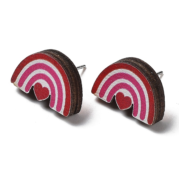 PandaHall Valentine's Day Theme Printing Wood Stud Earrings for Women, with 316 Stainless Steel Pins, Rainbow, 11x16.5mm Wood Rainbow
PandaHall Valentine's Day Theme Printing Wood Stud Earrings for Women, with 316 Stainless Steel Pins, Rainbow, 11x16.5mm Wood Rainbow