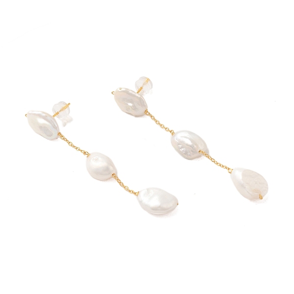 PandaHall Sterling Silver Studs Earrings, with Natural Pearl, Jewely for Women, Oval, Real 18K Gold Plated, 60x9mm Sterling Silver Oval..., White
PandaHall Sterling Silver Studs Earrings, with Natural Pearl, Jewely for Women, Oval, Real 18K Gold Plated, 60x9mm Sterling Silver Oval..., White