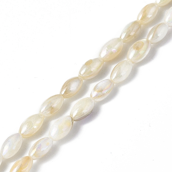 PandaHall Natural Freshwater Shell Beads Strands, AB Color Plated, Oval, Light Goldenrod Yellow, 7x4mm, Hole: 0.8mm, about 49pcs/strand...
PandaHall Natural Freshwater Shell Beads Strands, AB Color Plated, Oval, Light Goldenrod Yellow, 7x4mm, Hole: 0.8mm, about 49pcs/strand...