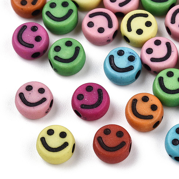 PandaHall Opaque Craft Acrylic Beads, Flat Round with Smiling Face, Mixed Color, 7x3.5mm, Hole: 1.5mm, about 363pcs/50g Acrylic Smiling Face..., Multicolor
PandaHall Opaque Craft Acrylic Beads, Flat Round with Smiling Face, Mixed Color, 7x3.5mm, Hole: 1.5mm, about 363pcs/50g Acrylic Smiling Face..., Multicolor