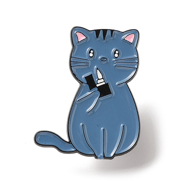 PandaHall Cat Shape Enamel Pins, Black Alloy Brooches for Backpack Clothes, Steel Blue, 30x24x1.5mm Alloy+Enamel Cat Shape
PandaHall Cat Shape Enamel Pins, Black Alloy Brooches for Backpack Clothes, Steel Blue, 30x24x1.5mm Alloy+Enamel Cat Shape