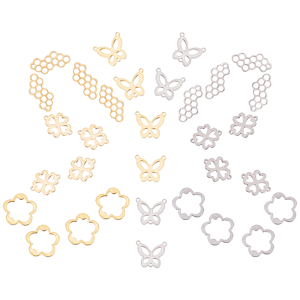 PandaHall SUNNYCLUE Stainless Steel Links Connectors & Chandelier Components Links & Filigree Joiners, Mixed Shapes, Golden & Stainless...
PandaHall SUNNYCLUE Stainless Steel Links Connectors & Chandelier Components Links & Filigree Joiners, Mixed Shapes, Golden & Stainless...