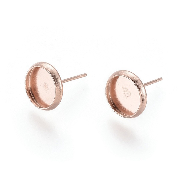 PandaHall 304 Stainless Steel Stud Earring Settings, Flat Round, Rose Gold, Tray: 8mm, 10mm, Pin: 0.8mm 304 Stainless Steel Flat Round
PandaHall 304 Stainless Steel Stud Earring Settings, Flat Round, Rose Gold, Tray: 8mm, 10mm, Pin: 0.8mm 304 Stainless Steel Flat Round