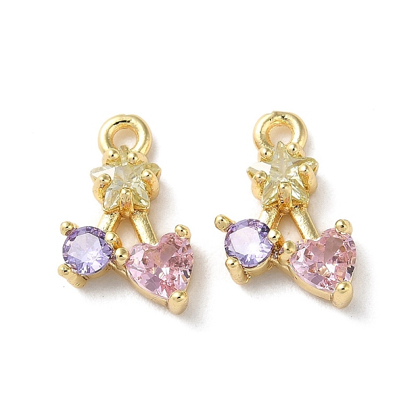 PandaHall Brass Micro Pave Cubic Zirconia Charms, Star with Flat Round and Heart Charms, Real 18K Gold Plated, 11x8x3mm, Hole: 1mm...
PandaHall Brass Micro Pave Cubic Zirconia Charms, Star with Flat Round and Heart Charms, Real 18K Gold Plated, 11x8x3mm, Hole: 1mm...