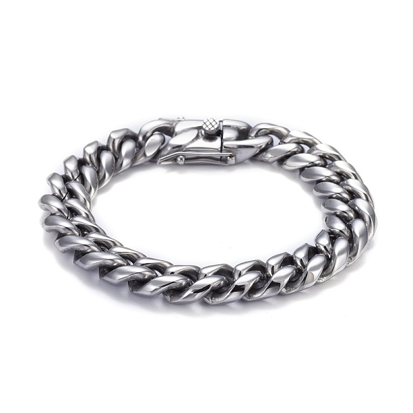 PandaHall Men's 304 Stainless Steel Cuban Link Chain Bracelets, Stainless Steel Color, 9-1/2 inch(24cm) 304 Stainless Steel
PandaHall Men's 304 Stainless Steel Cuban Link Chain Bracelets, Stainless Steel Color, 9-1/2 inch(24cm) 304 Stainless Steel