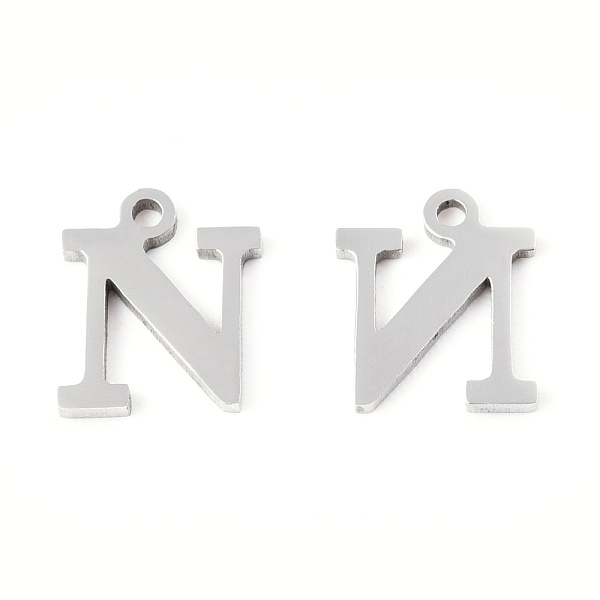 PandaHall 201 Stainless Steel Charms, Alphabet, Letter.N, 8.5x7.5x1mm, Hole: 1mm 201 Stainless Steel Letter N
PandaHall 201 Stainless Steel Charms, Alphabet, Letter.N, 8.5x7.5x1mm, Hole: 1mm 201 Stainless Steel Letter N