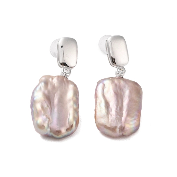 PandaHall 925 Sterling Silver Studs Earring, with Cubic Zirconia and Natural Pearl, Platinum, 32x13.5mm Pearl Others
PandaHall 925 Sterling Silver Studs Earring, with Cubic Zirconia and Natural Pearl, Platinum, 32x13.5mm Pearl Others