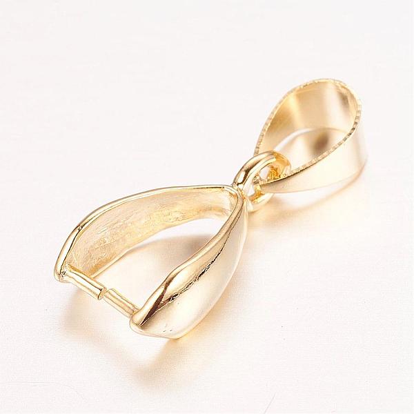 PandaHall Rack Plating Brass Pendant Pinch Bails, Nickel Free, Real 24K Gold Plated, 13.5x7~8x4mm, Hole: 4x5mm Brass
PandaHall Rack Plating Brass Pendant Pinch Bails, Nickel Free, Real 24K Gold Plated, 13.5x7~8x4mm, Hole: 4x5mm Brass