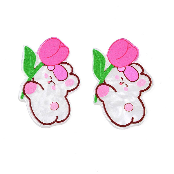 PandaHall Transparent Printed Acrylic Cabochons, Rabbit with Tulip, White, 31x48x2mm Acrylic Rabbit White
PandaHall Transparent Printed Acrylic Cabochons, Rabbit with Tulip, White, 31x48x2mm Acrylic Rabbit White