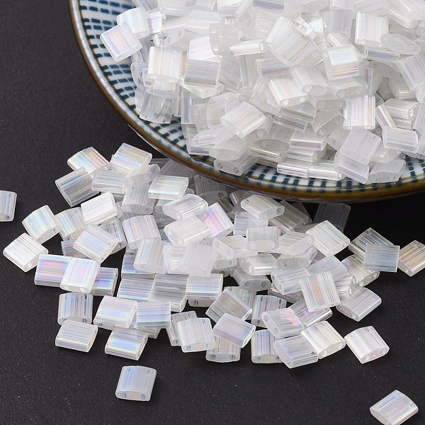 PandaHall MIYUKI TILA Beads, Japanese Seed Beads, 2-Hole, (TL2549) Crystal AB Silk Satin, 5x5x1.9mm, Hole: 0.8mm, about 590pcs/50g Glass..., Clear
PandaHall MIYUKI TILA Beads, Japanese Seed Beads, 2-Hole, (TL2549) Crystal AB Silk Satin, 5x5x1.9mm, Hole: 0.8mm, about 590pcs/50g Glass..., Clear
