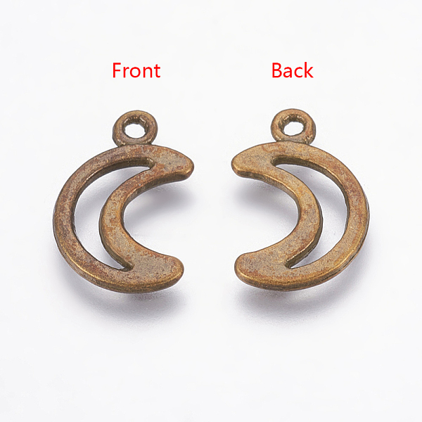 PandaHall Tibetan Style Alloy Pendants, Moon, Antique Bronze, Lead Free & Cadmium Free & Nickel Free, 17x11x1mm, Hole: 1.5mm Alloy Moon
PandaHall Tibetan Style Alloy Pendants, Moon, Antique Bronze, Lead Free & Cadmium Free & Nickel Free, 17x11x1mm, Hole: 1.5mm Alloy Moon