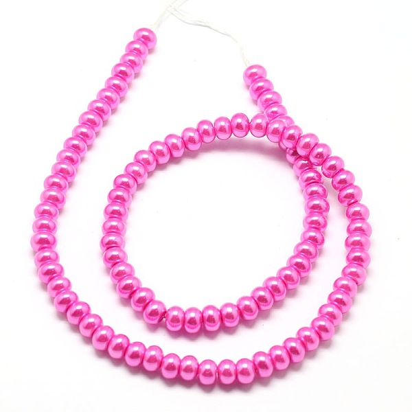 PandaHall Eco-Friendly Spray Painted Glass Rondelle Bead Strands, Glass Pearl, with Cotton Thread, Magenta, 5x3mm, Hole: 1mm, about..., Pink
PandaHall Eco-Friendly Spray Painted Glass Rondelle Bead Strands, Glass Pearl, with Cotton Thread, Magenta, 5x3mm, Hole: 1mm, about..., Pink
