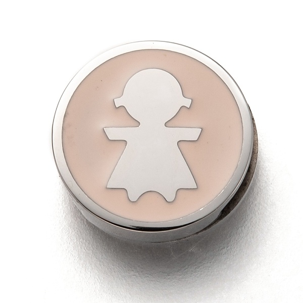 PandaHall 304 Stainless Steel Slide Charms, Enamel Style, Flat Round with Girl, Bisque, Stainless Steel Color, 12x3.5mm, Hole: 8x1.5mm 304..., Orange
PandaHall 304 Stainless Steel Slide Charms, Enamel Style, Flat Round with Girl, Bisque, Stainless Steel Color, 12x3.5mm, Hole: 8x1.5mm 304..., Orange
