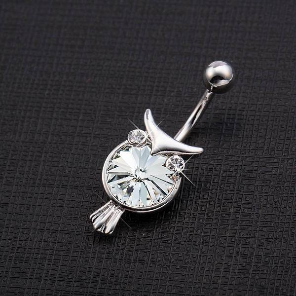 PandaHall Piercing Jewelry Real Platinum Plated Brass Cubic Zirconia Owl Navel Ring Navel Ring Belly Rings, with 304 Stainless Steel Bar..., Clear
PandaHall Piercing Jewelry Real Platinum Plated Brass Cubic Zirconia Owl Navel Ring Navel Ring Belly Rings, with 304 Stainless Steel Bar..., Clear