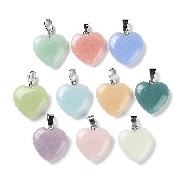 PandaHall Synthetic Noctilucent Stone/Luminous Stone Pendants, Glow in the Dark Heart Charms with Stainless Steel Color Plated 201 Stainless..., Multicolor
PandaHall Synthetic Noctilucent Stone/Luminous Stone Pendants, Glow in the Dark Heart Charms with Stainless Steel Color Plated 201 Stainless..., Multicolor