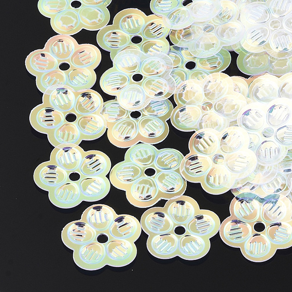 PandaHall Ornament Accessories, PVC Plastic Paillette/Sequins Beads, Flower, Beige, 12~12.5x12.5x0.7mm, Hole: 1mm, about 10000pcs/500g PVC..., Yellow
PandaHall Ornament Accessories, PVC Plastic Paillette/Sequins Beads, Flower, Beige, 12~12.5x12.5x0.7mm, Hole: 1mm, about 10000pcs/500g PVC..., Yellow