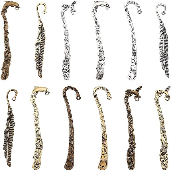 PandaHall SUNNYCLUE 12Pcs 12 Styles Hook Bookmarks Findings Metal Bookmark Hairpin Stripe Hook Vintage Bookmark Clip for Crafting Jewelry...
PandaHall SUNNYCLUE 12Pcs 12 Styles Hook Bookmarks Findings Metal Bookmark Hairpin Stripe Hook Vintage Bookmark Clip for Crafting Jewelry...