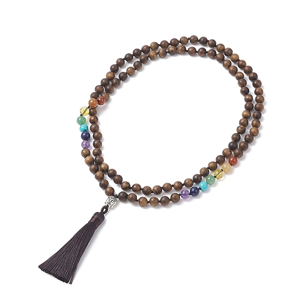 PandaHall Natural & Synthetic Mixed Gemstone & Wood Buddhist Necklace, Alloy Buddha Head with Polyester Tassel Lariat Necklace for Women...
PandaHall Natural & Synthetic Mixed Gemstone & Wood Buddhist Necklace, Alloy Buddha Head with Polyester Tassel Lariat Necklace for Women...