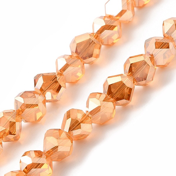 PandaHall Transparent Electroplate Glass Beads Strands, Faceted, Triangle, Light Salmon, 8~9x8.5~9x8.5~9mm, Hole: 1.5mm, about 50pcs/strand...
PandaHall Transparent Electroplate Glass Beads Strands, Faceted, Triangle, Light Salmon, 8~9x8.5~9x8.5~9mm, Hole: 1.5mm, about 50pcs/strand...