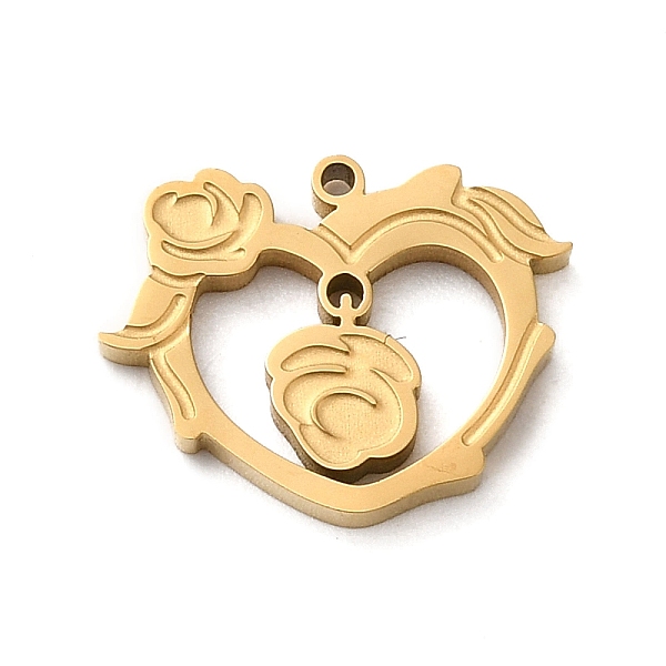 PandaHall Ion Plating(IP) 304 Stainless Steel Charms, Textured and Laser Cut, Heart Charm, Real 18K Gold Plated, 11.5x14.5x1.5mm, Hole...
PandaHall Ion Plating(IP) 304 Stainless Steel Charms, Textured and Laser Cut, Heart Charm, Real 18K Gold Plated, 11.5x14.5x1.5mm, Hole...
