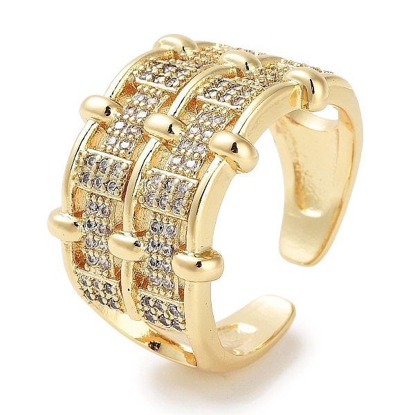 PandaHall Rack Plating Brass Pave Clear Cubic Zirconia Open Cuff Rings, Cadmium Free & Lead Free, Long-Lasting Plated, Rectangle, Real 18K...
PandaHall Rack Plating Brass Pave Clear Cubic Zirconia Open Cuff Rings, Cadmium Free & Lead Free, Long-Lasting Plated, Rectangle, Real 18K...