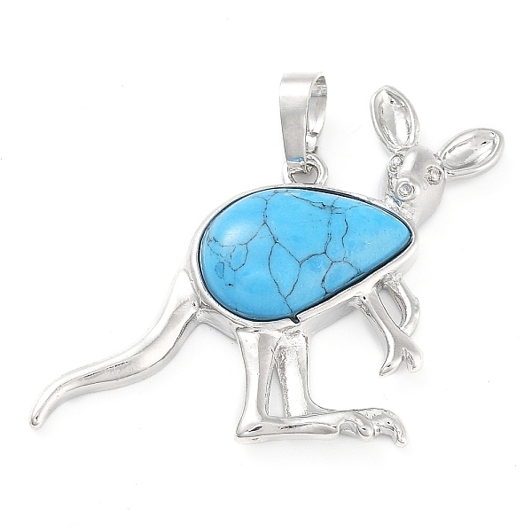 PandaHall Synthetic Turquoise Pendants, with Platinum Tone Brass Findings, Kangaroo, 34x48x6.5~7mm, Hole: 5.5x7mm Synthetic Turquoise Other...
PandaHall Synthetic Turquoise Pendants, with Platinum Tone Brass Findings, Kangaroo, 34x48x6.5~7mm, Hole: 5.5x7mm Synthetic Turquoise Other...