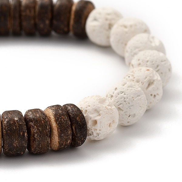 PandaHall Stretch Bracelets, with Round Natural Lava Rock(Dyed) Beads and Rondelle Natural Coconut Beads, Coconut Brown, Inner Diameter...
PandaHall Stretch Bracelets, with Round Natural Lava Rock(Dyed) Beads and Rondelle Natural Coconut Beads, Coconut Brown, Inner Diameter...