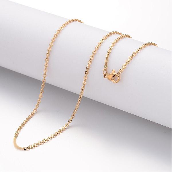 PandaHall Ion Plating(IP) 304 Stainless Steel Necklace, Cable Chains, with Lobster Clasps, Golden, 17.72 inch(450mm), 2mm Stainless Steel
PandaHall Ion Plating(IP) 304 Stainless Steel Necklace, Cable Chains, with Lobster Clasps, Golden, 17.72 inch(450mm), 2mm Stainless Steel