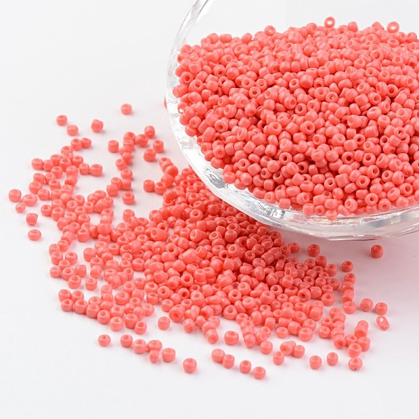 PandaHall 12/0 1.5~2mm Baking Paint Glass Seed Beads Loose Spacer Beads, Light Coral Hole: 0.5~1mm, about 2890pcs/50g Glass Red
PandaHall 12/0 1.5~2mm Baking Paint Glass Seed Beads Loose Spacer Beads, Light Coral Hole: 0.5~1mm, about 2890pcs/50g Glass Red