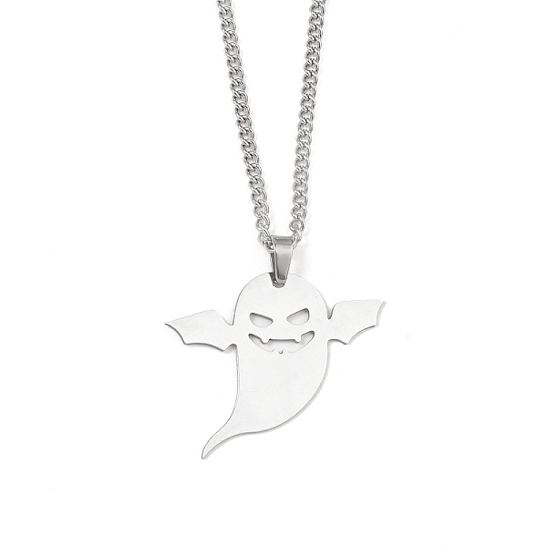 PandaHall 201 Stainless Steel Pendant Necklaces for Man, Ghost, 23.62 inch(60cm), Ghost: 34.5x40.5x1.3mm 201 Stainless Steel Ghost
PandaHall 201 Stainless Steel Pendant Necklaces for Man, Ghost, 23.62 inch(60cm), Ghost: 34.5x40.5x1.3mm 201 Stainless Steel Ghost