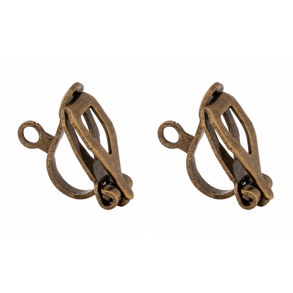 PandaHall Brass Clip-on Earring Findings, for Non-Pierced Ears, Nickel Free, Antique Bronze, 13x6x7mm, Hole: 1mm Brass
PandaHall Brass Clip-on Earring Findings, for Non-Pierced Ears, Nickel Free, Antique Bronze, 13x6x7mm, Hole: 1mm Brass