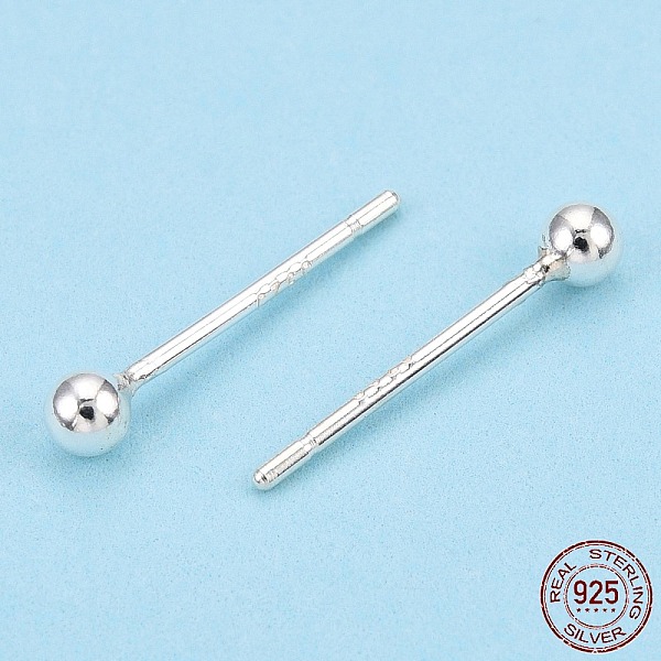 PandaHall 925 Sterling Silver Round Ball Stud Earrings, Silver, 2.5mm, Pin: 0.8mm Sterling Silver
PandaHall 925 Sterling Silver Round Ball Stud Earrings, Silver, 2.5mm, Pin: 0.8mm Sterling Silver