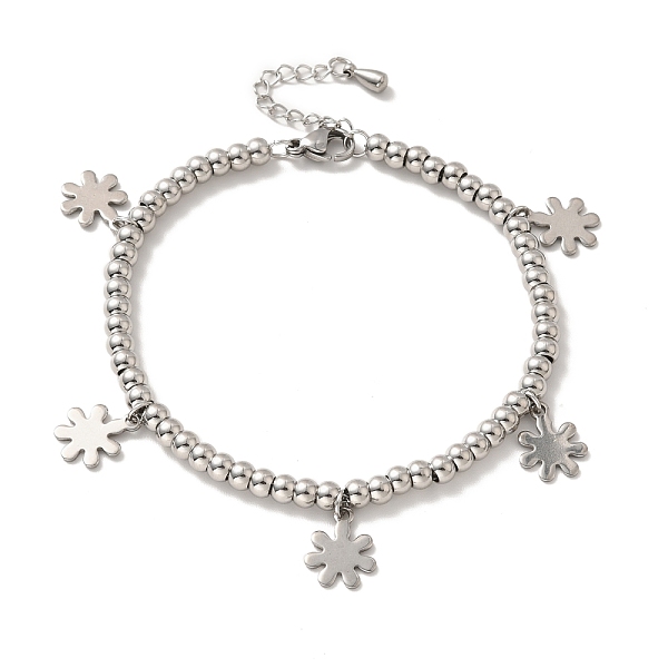 PandaHall 304 Stainless Steel Snowflake Charm Bracelet with 201 Stainless Steel Round Beads for Women, Stainless Steel Color, 8-5/8 inch...
PandaHall 304 Stainless Steel Snowflake Charm Bracelet with 201 Stainless Steel Round Beads for Women, Stainless Steel Color, 8-5/8 inch...