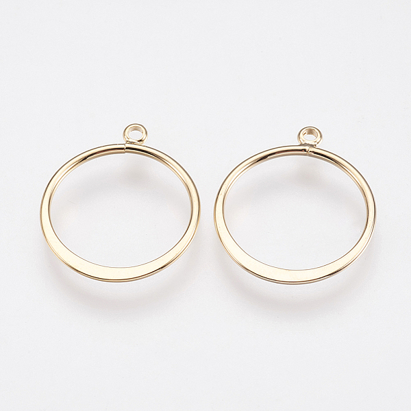 PandaHall Long-Lasting Plated Brass Pendants, Nickel Free, Ring, Real 18K Gold Plated, 22x18x1mm, Hole: 1.5mm Brass Ring
PandaHall Long-Lasting Plated Brass Pendants, Nickel Free, Ring, Real 18K Gold Plated, 22x18x1mm, Hole: 1.5mm Brass Ring